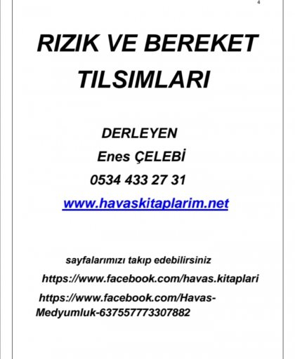 rızık ve bereket tılsımları 