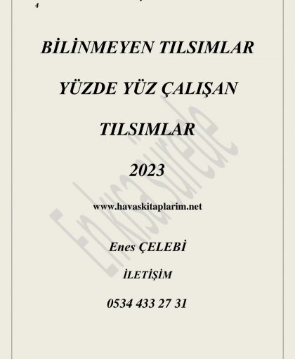 Bilinmeyen tılsımlar yeni eser 2023